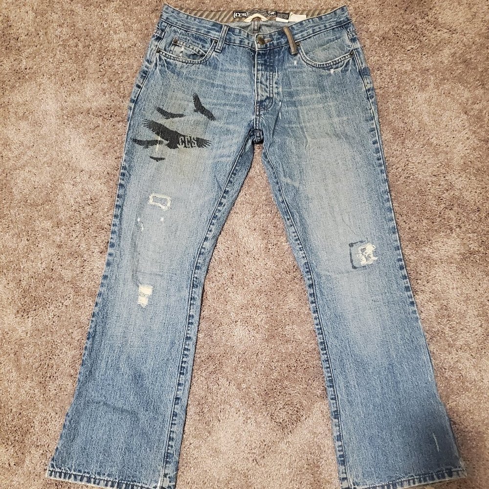 CCS Jeans - Bootcut Fit - SZ 32 - Blue Ledge 2 Crows - Rare Vintage